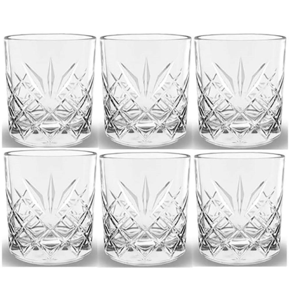 Juego de 6 Vasos Tallados Glassia Elsa