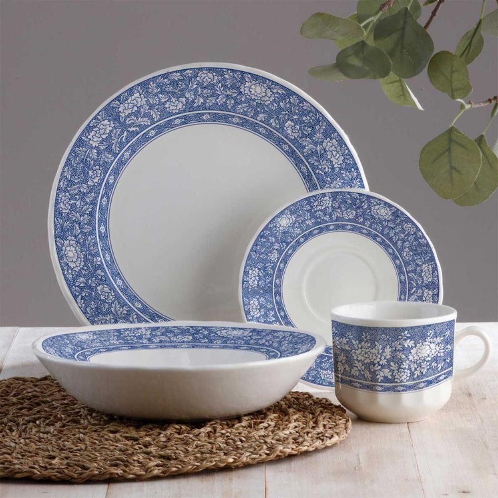 Vajilla Corona Modelo Blue Lace 16 Piezas