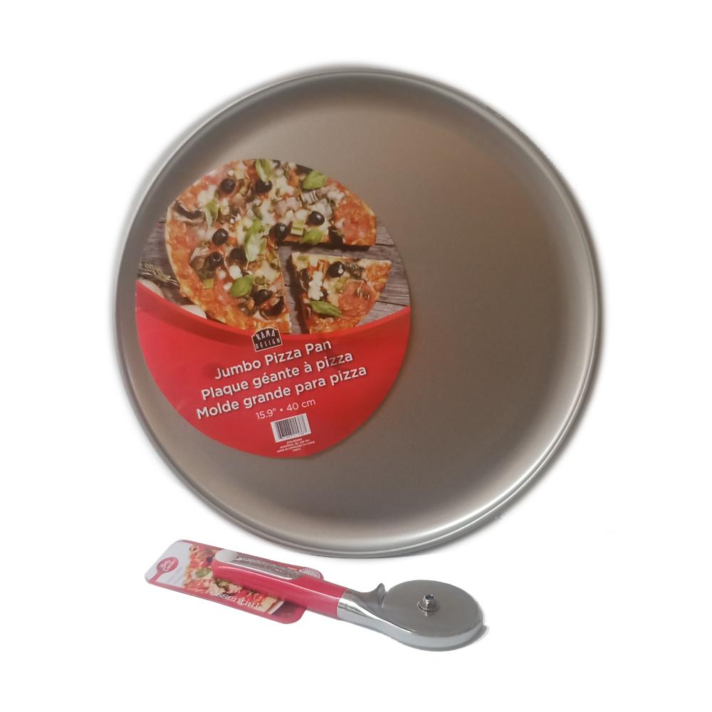 Molde Grande Para Pizza Rama Design Y Rebanador Para Pizza Betty Crocker 2 Piezas