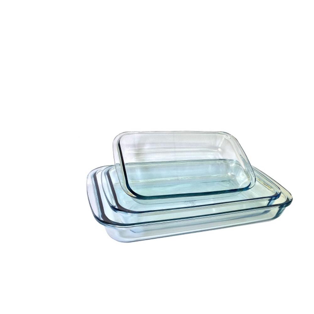 Asaderas Marinex Rectangulares 03 Piezas 2.9 L + 2.2 L + 1.6 L