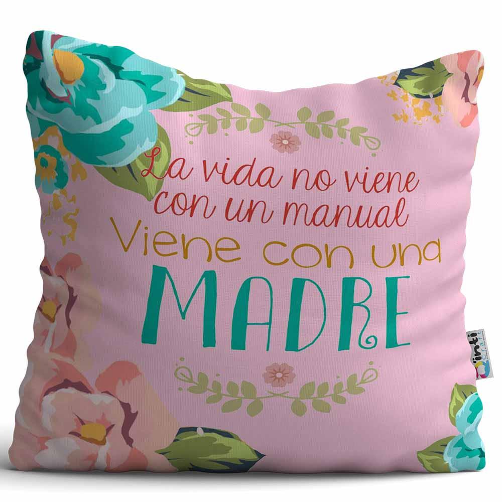 Cojín De Tela Estampado Qinti Madre 35x05x25cm