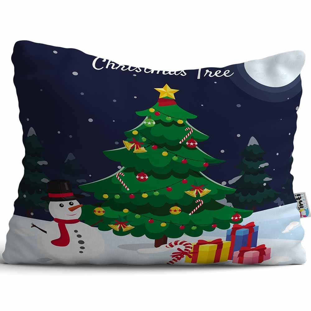 Cojín De Tela Estampado Qinti Árbol de Navidad 35x05x25cm