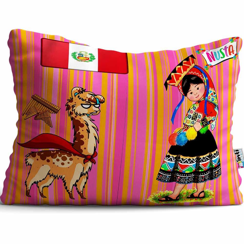 Cojín De Tela Estampado Qinti Ñusta 35x05x25cm