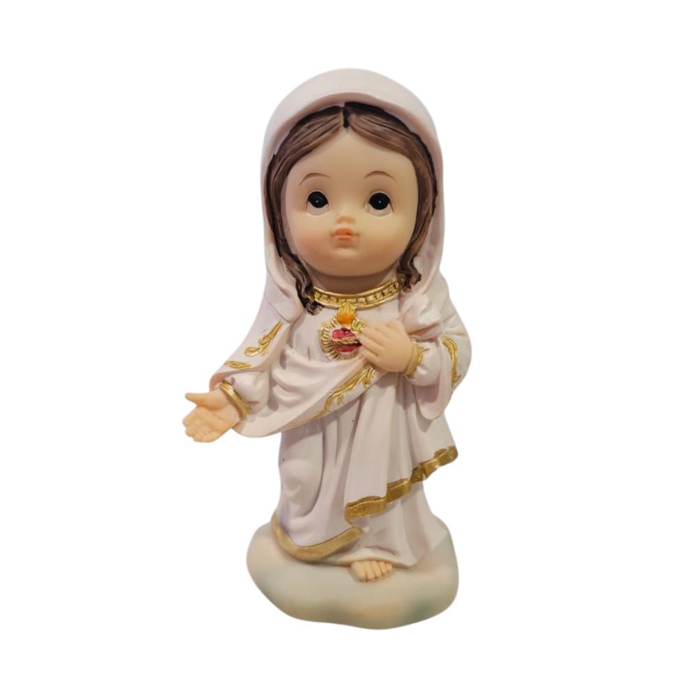 Adorno Religioso Virgen María Inmaculado Corazón Niña Tamaño 1 